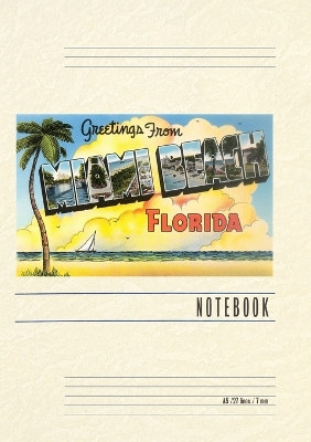 Vintage Lined Notebook Greetings from Miami Beach, Florida by Found Image Press
