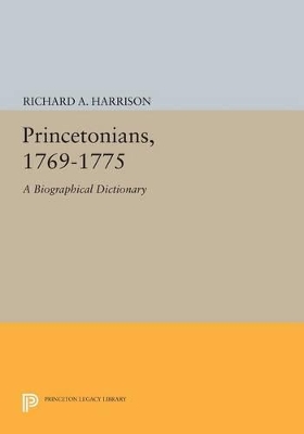 Princetonians, 1769-1775 book