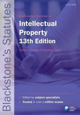 Blackstone's Statutes on Intellectual Property book