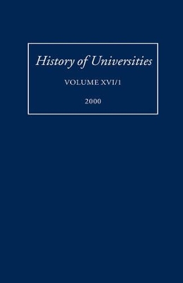 History of Universities: Volume XVI (1): 2000 book