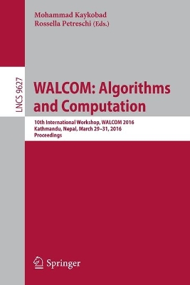 WALCOM: Algorithms and Computation book