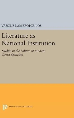 Literature as National Institution book