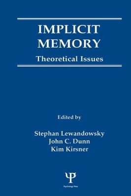 Implicit Memory: Theoretical Issues book