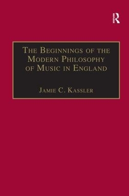 Beginnings of Modern Philosophy of Music in England book