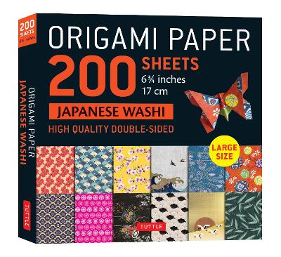 Origami Paper 200 sheets Japanese Washi Patterns 6.75 inch: Large Tuttle Origami Paper: High-Quality Double Sided Origami Sheets Printed with 12 Different Patterns (Instructions for 6 Projects Included): Instructions for 6 Projects Included book