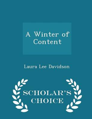 Winter of Content - Scholar's Choice Edition book