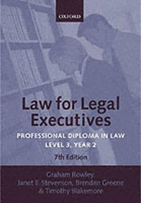 Law for Legal Executives book