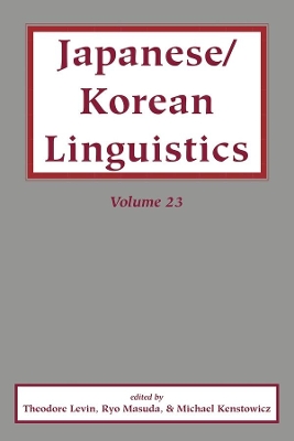 Japanese/Korean Linguistics book