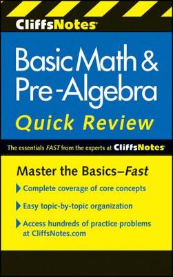 CliffsNotes Basic Math & Pre-algebra Quick Review book