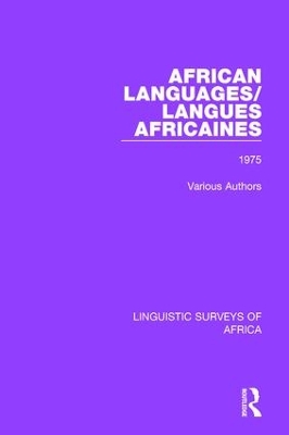 African Languages/Langues Africaines by Various Authors