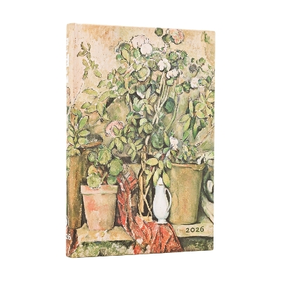 2026 Cezanne's Terracotta Pots and Flowers Mini 12-month Verso Hardcover Flexi Dayplanner 2026 (Elastic Band Closure) book