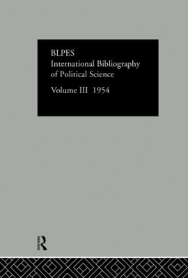 International Bibliography of Political Science by Compiled by the British Library of Political and Economic Science