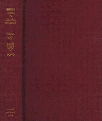 Harvard Studies in Classical Philology book