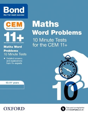 Bond 11+: CEM Maths Word Problems 10 Minute Tests book