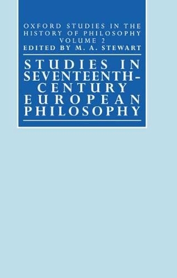 Studies in Seventeenth-Century European Philosophy book