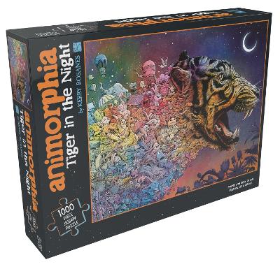 Animorphia: Tiger in the Night: 1000 Piece Jigsaw Puzzle by Kerby Rosanes