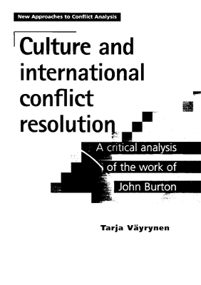 Culture and International Conflict Resolution book