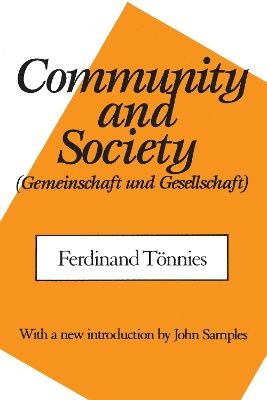 Community and Society by Ferdinand Tonnies