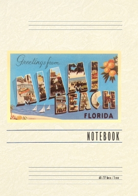 Vintage Lined Notebook Greetings from Miami Beach, Florida book