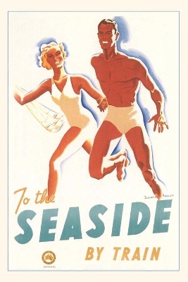 Vintage Journal To the Seaside by Train Travel Poster book