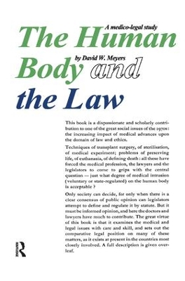 Human Body and the Law book