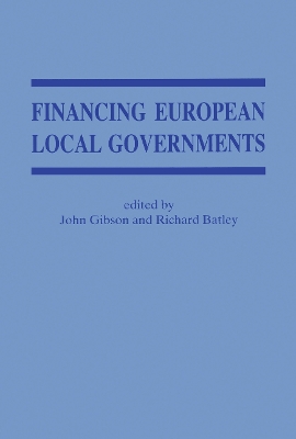 Financing European Local Government by Richard Batley