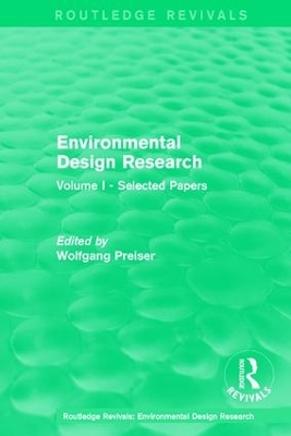 Environmental Design Research: Volume one selected papers book