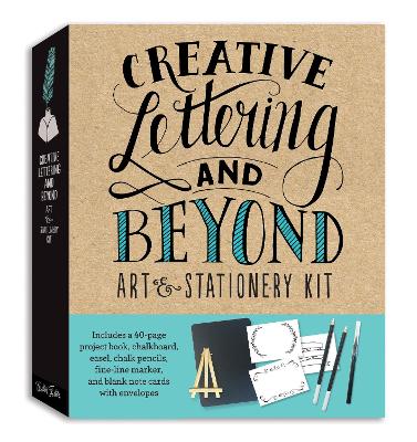 Creative Lettering and Beyond Art & Stationery Kit: Includes a 40-page project book, chalkboard, easel, chalk pencils, fine-line marker, and blank note cards with envelopes by Gabri Joy Kirkendall