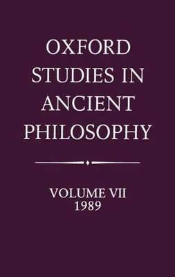 Oxford Studies in Ancient Philosophy by Julia Annas