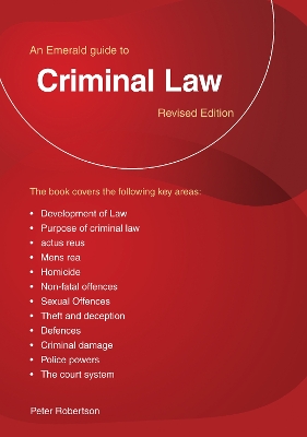 A Guide To Criminal Law by Peter Robertson
