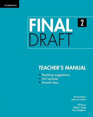 Final Draft Level 2 Teacher's Manual book