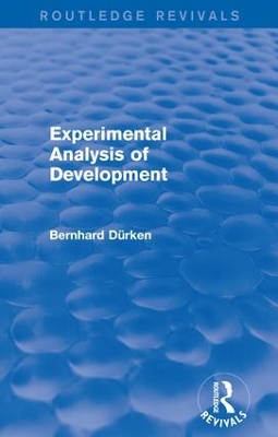 Experimental Analysis of Development by Bernhard Dürken