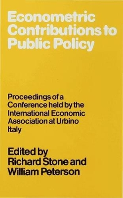 Econometric Contributions to Public Policy book