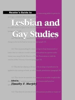 Reader's Guide to Lesbian and Gay Studies book