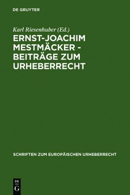 Ernst-Joachim Mestmäcker - Beiträge zum Urheberrecht book
