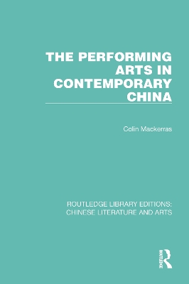 The Performing Arts in Contemporary China book