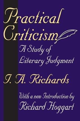 Practical Criticism by I. A. Richards