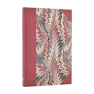 2026 Rubedo (Cockerell Marbled Paper) Mini 12-month Verso Hardcover Flexi Dayplanner 2026 (Elastic Band Closure) book