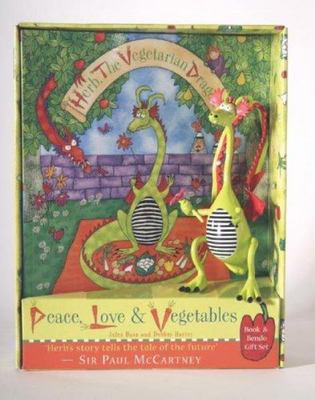 Peace, Love and Vegetables Gift Set: Herb, the Vegetarian Dragon Book and Bendo by Jules Bass