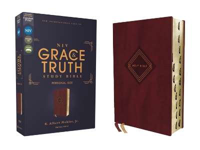 NIV, The Grace and Truth Study Bible (Trustworthy and Practical Insights), Personal Size, Leathersoft, Burgundy, Red Letter, Thumb Indexed, Comfort Print book