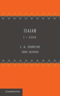 Isaiah 1-39 book