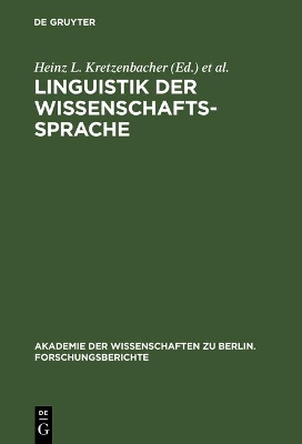 Linguistik der Wissenschaftssprache book