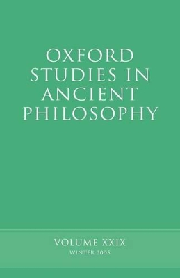 Oxford Studies in Ancient Philosophy XXIX book