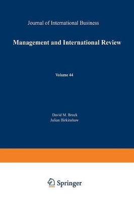 Management and International Review book