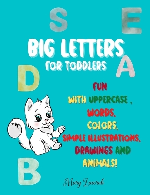 BIG LETTERS For toddlers: Fun with Uppercase, words, colors, Simple Illustrations, drawings and animals! book