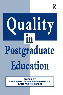 Quality in Postgraduate Education by Yoni Ryan