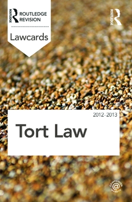 Tort Lawcards 2012-2013 by Routledge