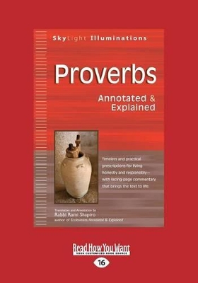 Proverbs: Annotated & Explained book