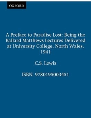 Preface to Paradise Lost book