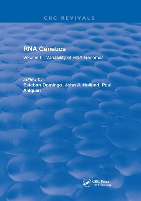 RNA Genetics: Volume III: Variability of RNA Genomes book